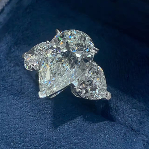 Bagues <span class=keywords><strong>de</strong></span> fiançailles en or 18 carats avec gouttes d'eau-<span class=keywords><strong>Bague</strong></span> <span class=keywords><strong>de</strong></span> <span class=keywords><strong>mariage</strong></span> en diamant cultivé en laboratoire avec diamant CZ - Product Image 3