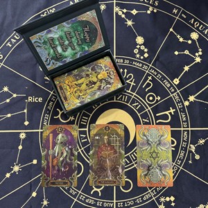 Weißgold Plastik-Goldfolie Tarotkarten Cthulhu Antike Götter Laser-Geprägte Anpassbare Tarot-Spielkarten Tischspiel Cthulhu-Thema - Product Image 5