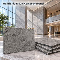 Panneau composite en aluminium marbré vert veiné de 4 mm, taille personnalisée, revêtement PVDF, panneau ACM pour façades architecturales