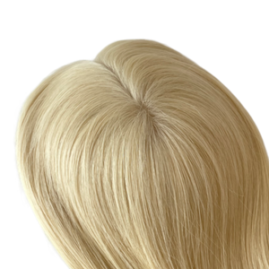 Mono Topper couleur or, cheveux humains vierges, Topper noué à la main pour femmes - Product Image 2