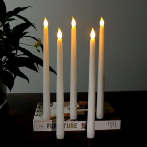 Led Taper Candle <b>Battery</b> <b>Operated</b> Flameless Black White Candle Packaging Gift Boxs Home Decor Electric Light Pillar Long Candle - Product Image 3