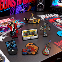 Épingles en émail de guitare rock, badges en métal personnalisés sur le thème de la musique live, badges en émail de collection vintage, broches de festival de concert de marque