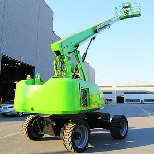 38m Diesel Hydraulic Portable Mini Electric Lifter Telescopic Boom Lift For Building Air Conditioning