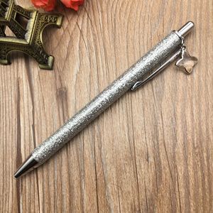 Bolígrafo de Metal con Colgante de Trébol de Cuatro Hojas, Brillante y Duradero, Tinta Multicolor, Portátil, Ideal para Regalos de Boda o Negocios - Product Image 3