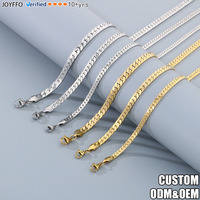 JOYFFO Collier pour homme en acier inoxydable, style cubain plat effet peau de serpent, bijoux anti-ternissement, vente en gros, haute qualité