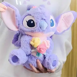 Poupée ange taro violet stitch sac à dos en peluche jouet poupée en peluche jouet créatif cadeau d'anniversaire de mariage
