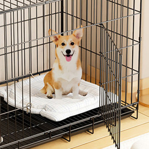 Cage à chien pliable en fil métallique de haute qualité, <span class=keywords><strong>double</strong></span> porte, cage en métal pour chien - Product Image 5