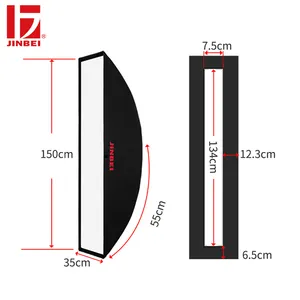 JINBEI KC-25x100cm पेशेवर फोटोग्राफिक स्टूडियो Softbox / Bowens माउंट स्ट्रोब फ्लैश लाइट चित्र फोटोग्राफी के लिए बिक्री के लिए