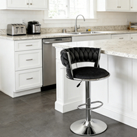 Chaises de bar pivotantes de luxe en velours, tabourets de bar pour cuisine, restaurant, banquet