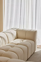 Canapé de salon combiné blanc européen Ensemble de canapés beige Canapé modulaire scandinave confortable en forme de L