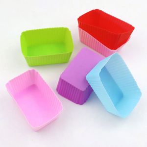 Moule à gâteau en silicone rectangulaire personnalisé avec logo, réutilisable, coloré, pour muffins et cupcakes, OEM/ODM - Product Image 1