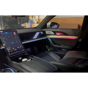 Bande lumineuse LED RGBIC en acrylique pour éclairage d'ambiance intérieur de voiture, lampe néon pour Neta S 2022-2024 (vente en gros) - Product Image 5