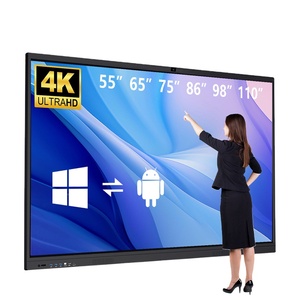 65 75 86 98 1 Pen Finger Touch Interactive Flat 4k Lcd Digital Interactive Smart for Schools Teaching - Product Image 1