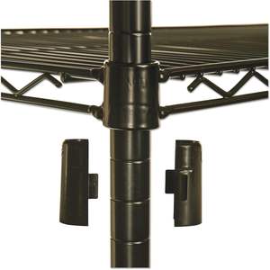 Alera ALE Unité d'étagères métalliques complète avec roulettes, quatre étagères, 48 x 18 x 72, noire, pour rayonnages utilitaires - Product Image 4