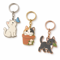 Porte-clés en métal personnalisé avec logo, directement de l'usine, pour animaux (chats, chiens), cadeau en gros, fabricant de porte-clés en métal