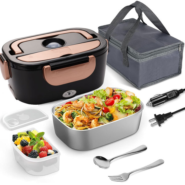 12v/24v/110v Portable Food Warmer Electric Lunch Box with Custom Packages/Logo/Color