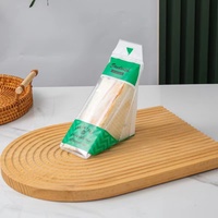 Sacs à sandwich triangulaires en plastique jetables, faciles à déchirer, emballages triangulaires pour bento, sacs pour onigiri, emballages pour sandwichs
