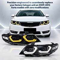 Ensemble de phares modifiés, projecteur LED bi-xénon, feux de jour bicolores et clignotants POUR Kia Forte 2009-2013