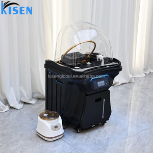 อ่างสระผมเคลื่อนที่ KISEN สำหรับทำสปาบำบัดหนังศีรษะ ไม่ต้องใช้ระบบประปา พร้อมไฟ LED และถังเก็บน้ำขนาด 60 ลิตร และ 30 ลิตร สำหรับร้านเสริมสวย - Product Image 4