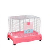 Cage à lapins rectangulaire en plastique, style tiroir, sans fermeture, facile à nettoyer, anti-urine, de luxe, vente en gros directe usine