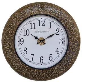 Premium Handcrafted <b>Oversized</b> Plastic Wooden <b>Wall</b> <b>Clock</b> Antique Imitation Rustic Finish Customizable Design for - Product Image 1
