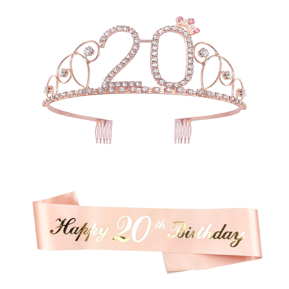 Тиара для волос для девочек 16, 18, 21, 30, 40, 50, 60 лет