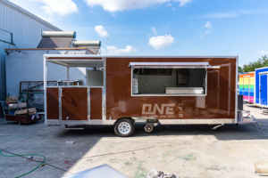 Rimorchio quadrato mobile dell'alimento del camion del rimorchio dell'alimento del carrello del camion del rimorchio dell'alimento di grandi dimensioni standard degli stati uniti <span class=keywords><strong>con</strong></span> il sistema antincendio - Product Image 4