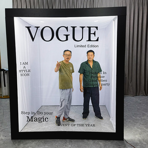 Cao cấp Tạp Chí Photo Booth Box cho đám cưới Mariage với mỗi Foto photobooth ngoài trời Tùy Chỉnh Vogue PVC đi bộ trong bìa - Product Image 2