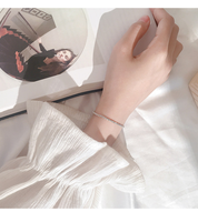 Bracelet en argent sterling 925, design religieux forestier, simple et tendance, pour femme