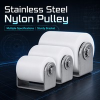 Roue à rouleaux en nylon en acier inoxydable 201 pour porte coulissante, guide de positionnement, roue de rail, chariot, roulement de glissière
