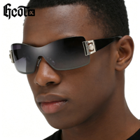 DUBERY GCOTX Lunettes de soleil carrées unisexe haute couture de qualité supérieure noires polarisées UV400 sans monture pour le sport 2026