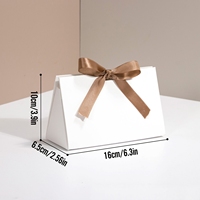 Boîte cadeau triangulaire auto-élevante en papier kraft Xiyu avec ruban pour emballage alimentaire