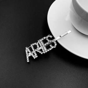 Pinces à cheveux en forme de zodiaque pour filles, épingles à cheveux, divers mots, initiales, 50 pièces, 12 modèles - Product Image 4