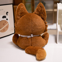 Boneka Kucing Jam Dua Dimensi, Isian Kapas PP, Bahan Plush Panjang 31-50cm, Bantal Anime Desain Lucu