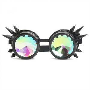 Lunettes de soleil steampunk rétro personnalisées avec logo, verres colorés, style vintage, pour hommes et femmes, lunettes kaléidoscope punk - Product Image 5