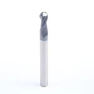 Customizable HRC45 Solid Carbide Tungsten Steel 2 Flute Ball Nose End Mill Ballnose Milling Cutter For Steel