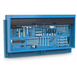 Fami Work Look 2000x300x1064mm unité murale bleue avec armoire volet roulant et 240 crochets - Product Image 1