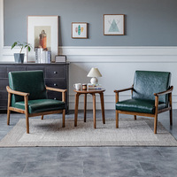Fauteuil moderne de style japonais décontracté pour hôtel chez l'habitant, balcon, salon paresseux, canapé simple décontracté en bois massif