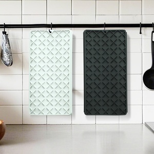 Classic Style High-Temperature Triple-<b>Folding</b> Drain Food Grade Silicone Reusable <b>Kitchen</b> Mat Non-Slip <b>Table</b> Bar Oven Padded Pads - Product Image 1