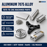 Pièces usinées CNC en aluminium 7075 sur mesure avec services de fraisage et de tournage