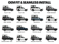 Carpa Rígida Desplegable Huntoo para Camioneta, Techo de Aluminio para Camioneta, Compatible con Ford F150, Ram 1500, Jeep Gladiator