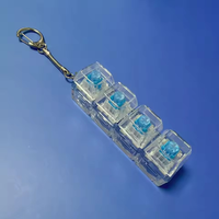 Jouets anti-stress pour clavier, porte-clés LED en cristal, gadget de décompression pour les doigts, jouet clicker anti-stress
