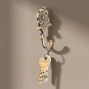 Gancho de Pared Floral Vintage con Colgante de Llave, Diseño Europeo, Colgador Decorativo de Metal - Product Image 4