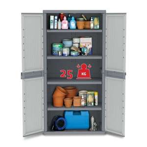 TERRY - 1002563 2 Puertas Gabinete Exterior 89,7x53,7x180 - 4 estantes interiores ajustables-ARMARIOS EAN 8005646025631 - Product Image 2