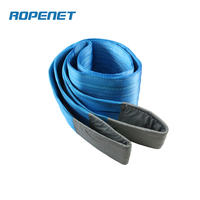 Eslinga de Elevación de Poliéster de Alta Calidad ROPENET, con Ojales en Ambos Extremos, Personalizable, Capacidad de Carga 1 Tonelada, Factor de Seguridad 6:1