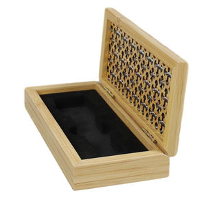 DS Handmade Rectangle Hollow-out Hinged Lid Eco-friendly Luxury Bamboo MDF Customizable Storage <b>Box</b> Delicate Tooling-Wine <b>Box</b> - Product Image 3