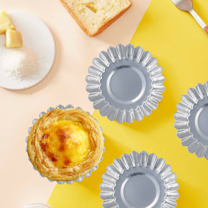 <span class=keywords><strong>Moule</strong></span> <span class=keywords><strong>à</strong></span> tarte aux œufs pour mini gâteau en aluminium de qualité alimentaire fait maison - Product Image 1