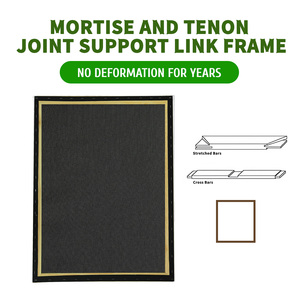 HONGXUAN <span class=keywords><strong>Lienzo</strong></span> estirado negro para pintar, <span class=keywords><strong>lienzo</strong></span> en blanco negro de algodón de 280g imprimado triple para pintura acrílica y arte de <span class=keywords><strong>acuarela</strong></span> - Product Image 5