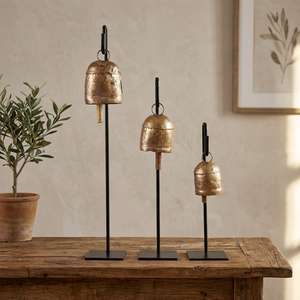 Antique Style Gold Plated Bronze Round Painted Wind <b>Chime</b> Hanging Ornament by Lord for Home Decoration - Product Image 2