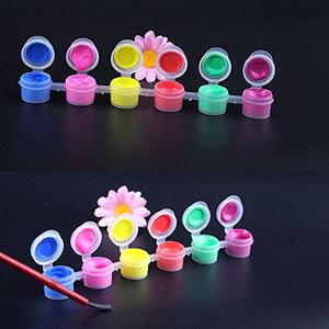 Boîtes de peinture acrylique miniatures en plastique vides de 2/3/5/10/15 ml, bandes de peinture réutilisables, mini pots de peinture vides en plastique avec couvercle - Product Image 2